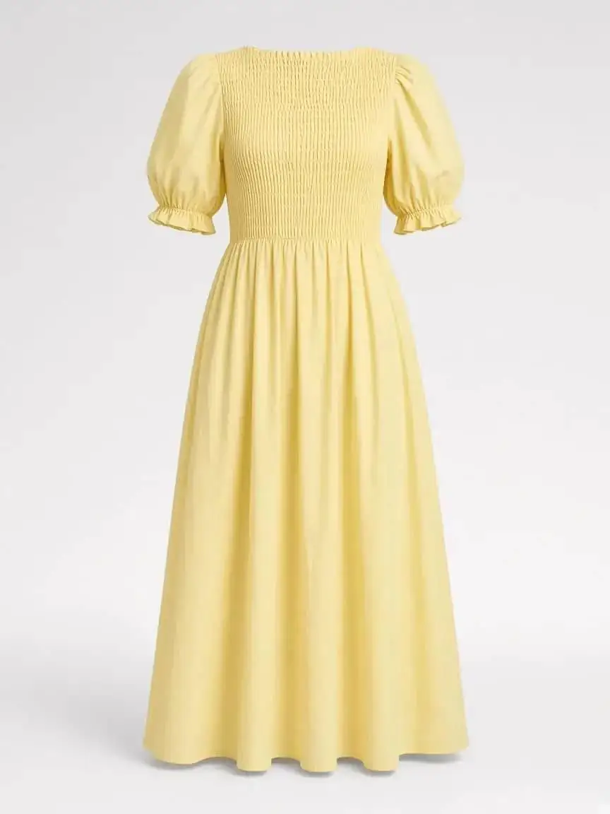 Linden Smocked Dress product photography