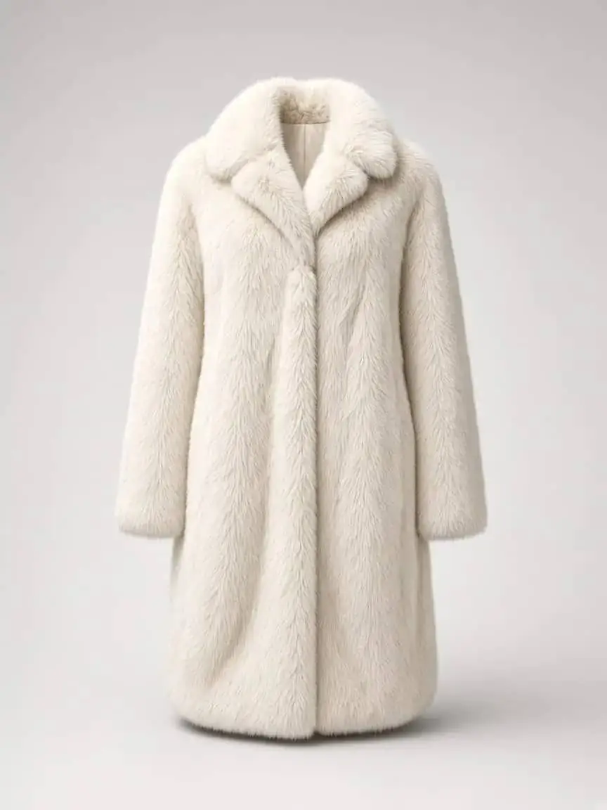 Snowline Faux Fur Coat product photography