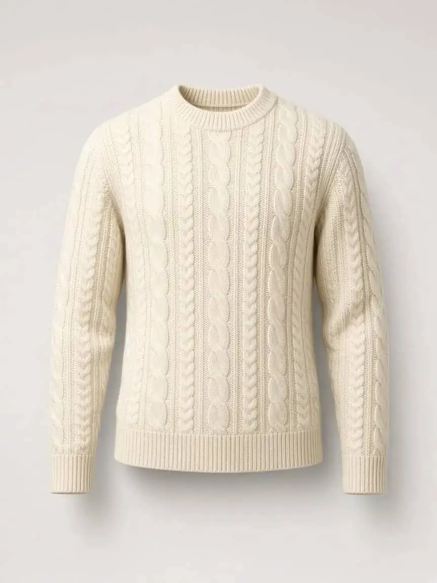 Stoneford Cable Sweater product photography