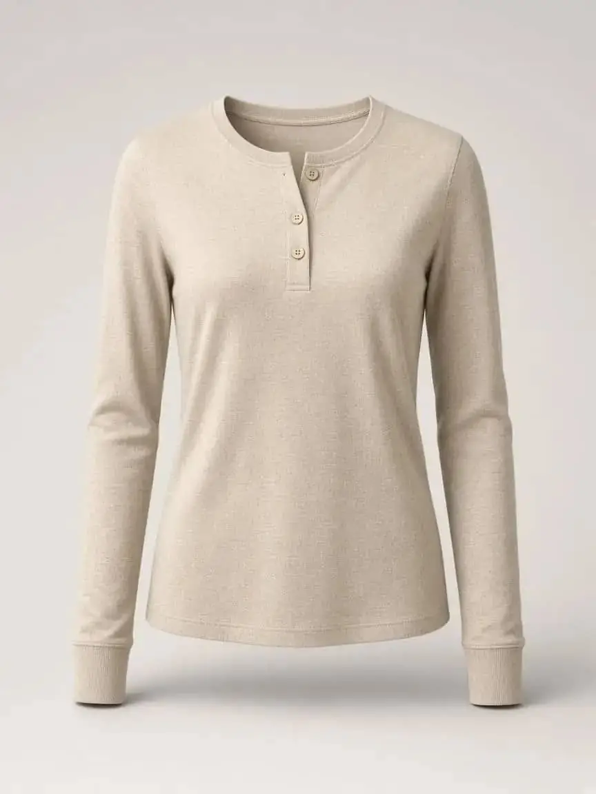 Westbrook Henley Top product photography