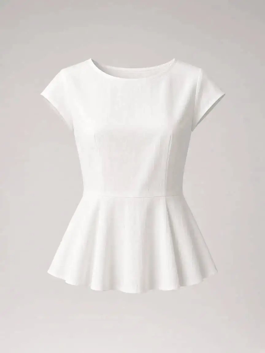 Wisteria Peplum Blouse product photography